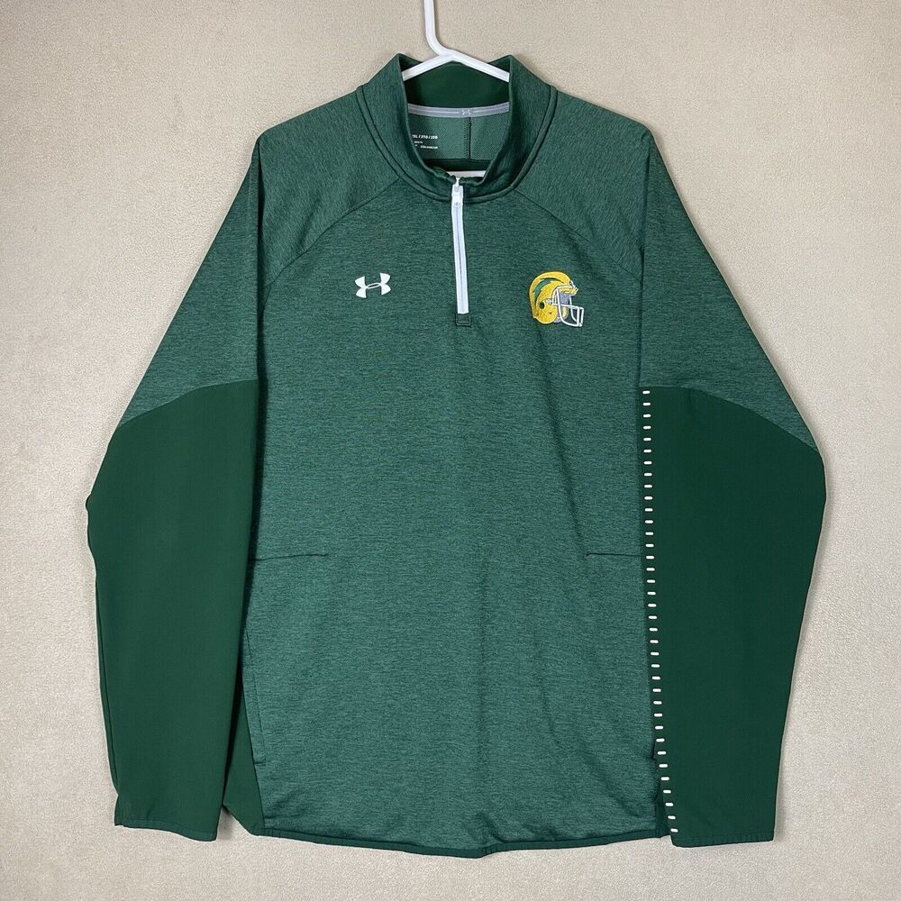 Under‎ Armour Sweater Mens XXL Green ColdGear Chargers Football Pullover Adult